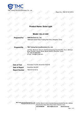 A1 SERIES TEST REPORT (TEST SAMPLE)