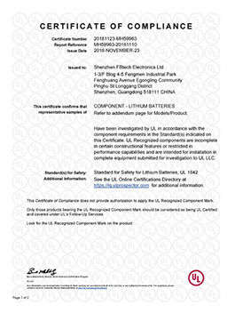 32700-6.0Ah-UL认证 MH59963-20161110-CertificateofCompliance